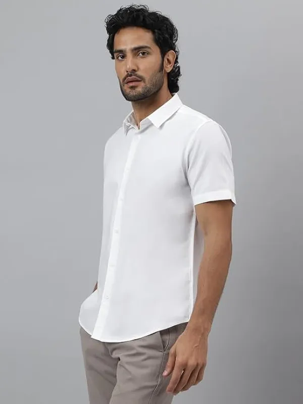 White_Breeze_100%_Cotton_Oxford_Solid_White_Shirt_For_Men