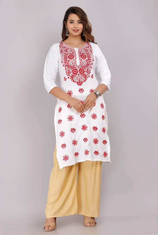 White_Embroided_Kurti