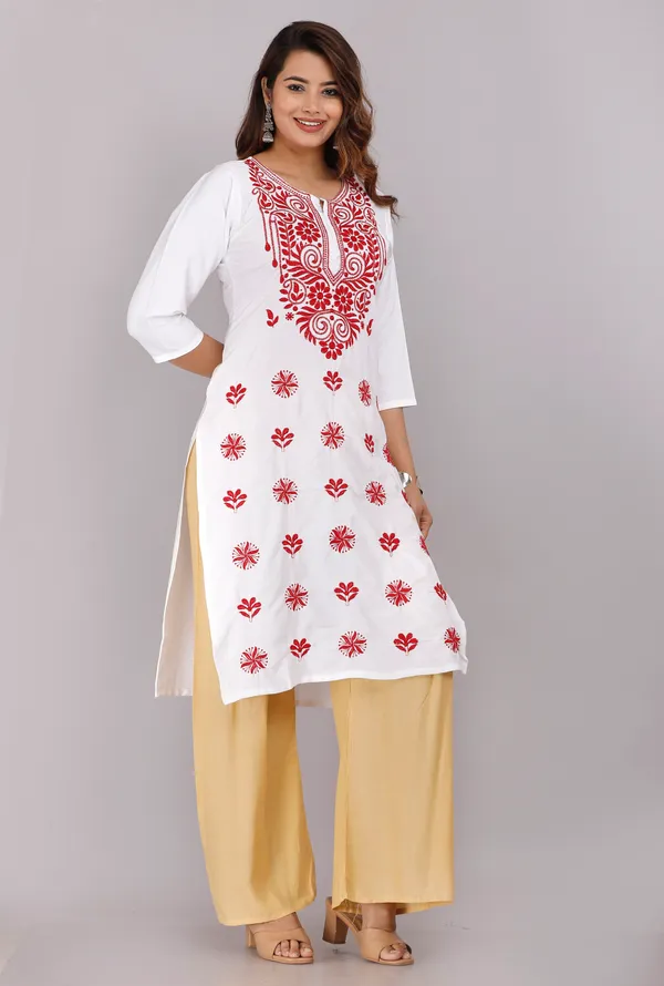 White_Embroided_Kurti