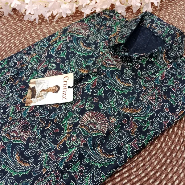 Blue_Soft_Viscose_Half_Sleeve_Shirt_For_Men
