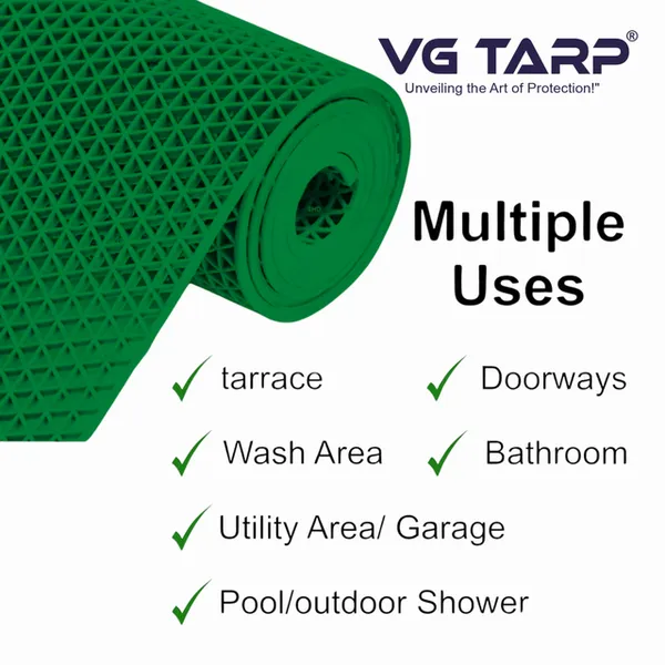 VG_TARP_Door_Mat_2x3_Green_S-Mat_|_Long_Lasting_Multi_Purpose_Mat_for_Entrance_Doormat,_Home,_Bedroom,_Bathroom,_Offices_and_Home_Decoration_|_Water_Resistant_(Material-Rubber)_(2x3,_Green)