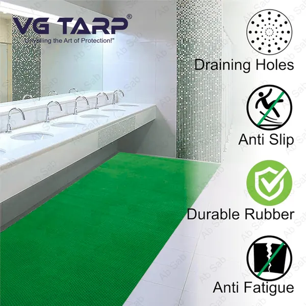 VG_TARP_Door_Mat_2x3_Green_S-Mat_|_Long_Lasting_Multi_Purpose_Mat_for_Entrance_Doormat,_Home,_Bedroom,_Bathroom,_Offices_and_Home_Decoration_|_Water_Resistant_(Material-Rubber)_(2x3,_Green)