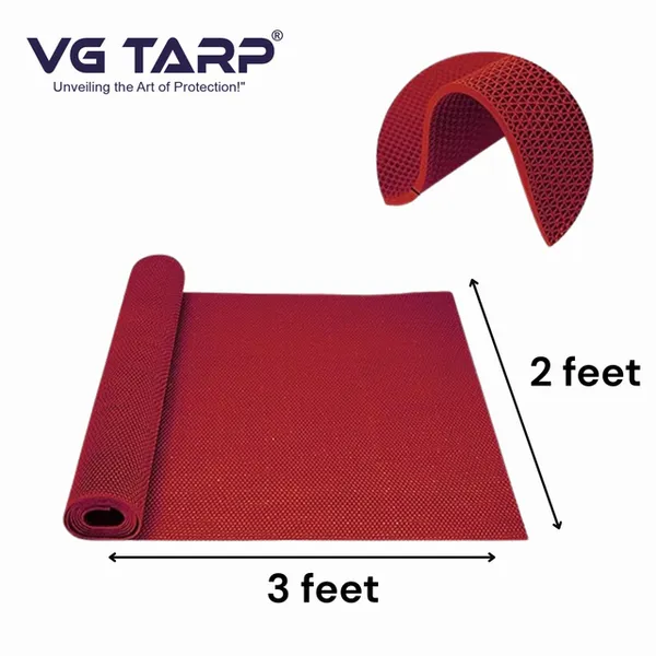 VG_TARP_Door_Mat_2x3_Red_S-Mat_|_Long_Lasting_Multi_Purpose_Mat_for_Entrance_Doormat,_Home,_Bedroom,_Bathroom,_Offices_and_Home_Decoration_|_Water_Resistant_(Material-Rubber)_(2x3,_Red)