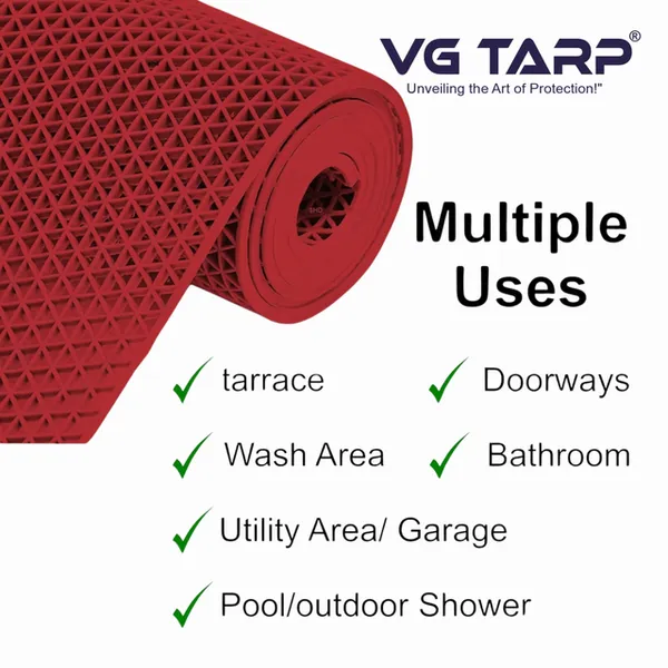 VG_TARP_Door_Mat_2x3_Red_S-Mat_|_Long_Lasting_Multi_Purpose_Mat_for_Entrance_Doormat,_Home,_Bedroom,_Bathroom,_Offices_and_Home_Decoration_|_Water_Resistant_(Material-Rubber)_(2x3,_Red)
