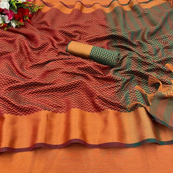 Maroon_Art_Silk_Self_Design_Banarasi_Saree_For_Women