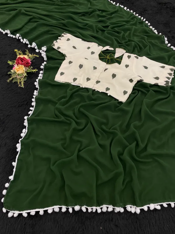 Mehendi_Premium_Georgette_Saree_For_Women