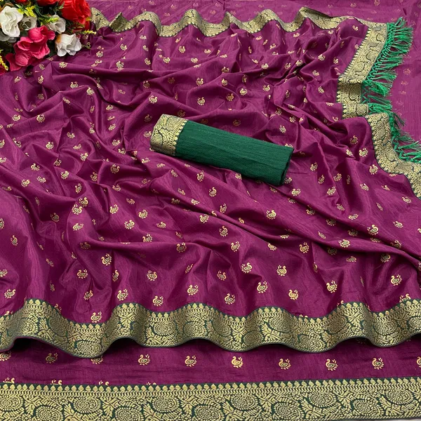 Purple_Premium_Vichitra_Silk_Saree_For_Women