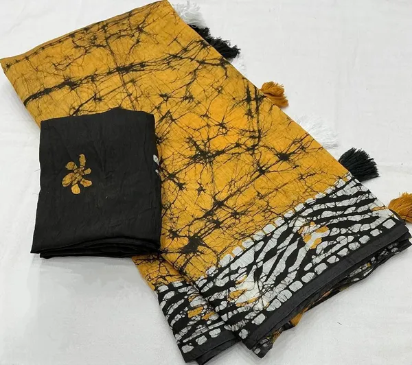 Yellow_Premium_Linen_Saree_For_Women
