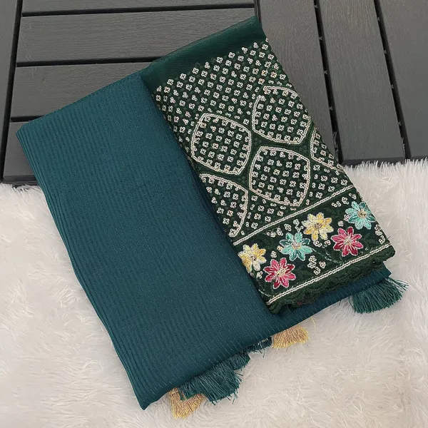 Green_Premium_Chiffon_Saree_For_Women