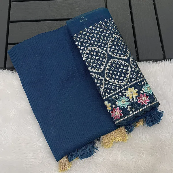 Navy_Blue_Premium_Chiffon_Saree_For_Women