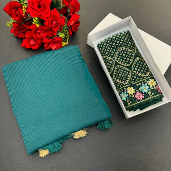 Green_Premium_Chiffon_Saree_For_Women