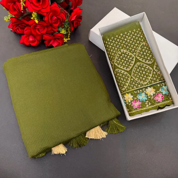 Mehendi_Premium_Chiffon_Saree_For_Women