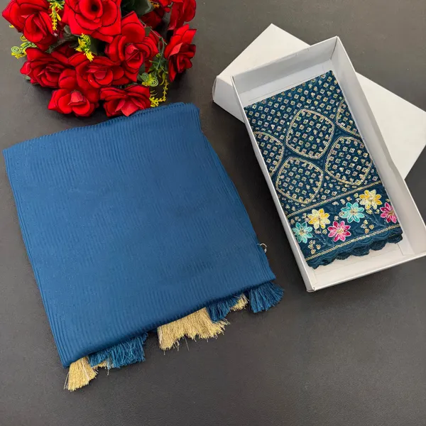 Navy_Blue_Premium_Chiffon_Saree_For_Women