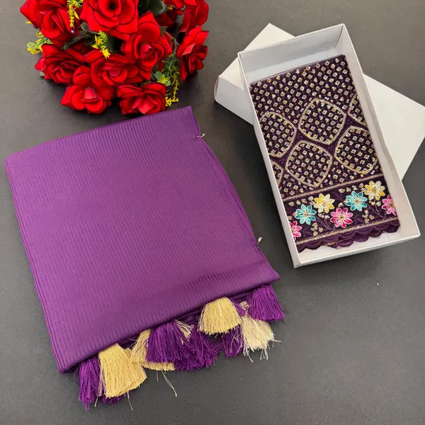 Purple_Premium_Chiffon_Saree_For_Women
