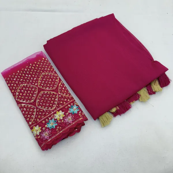 Red_Premium_Chiffon_Saree_For_Women