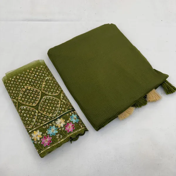 Mehendi_Premium_Chiffon_Saree_For_Women
