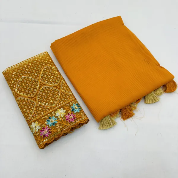 Yellow_Premium_Chiffon_Saree_For_Women