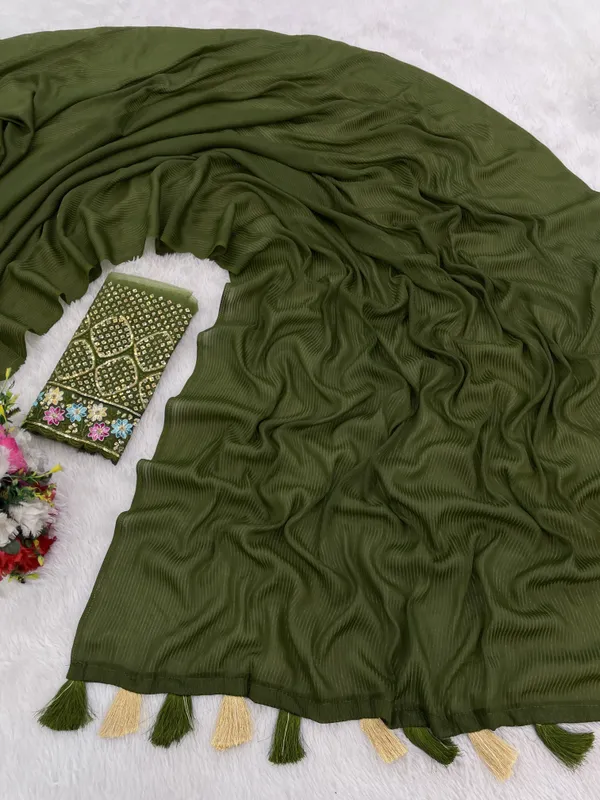 Mehendi_Premium_Chiffon_Saree_For_Women