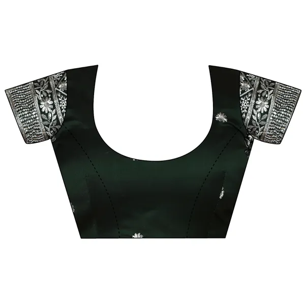 Green_Chiffon_Saree_With_Blouse_For_Women