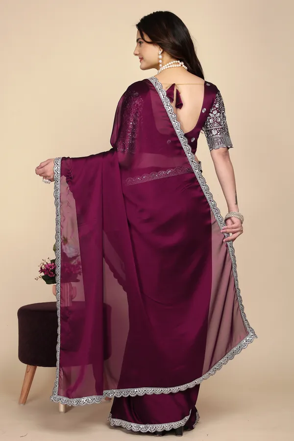 Purple_Chiffon_Saree_With_Blouse_For_Women
