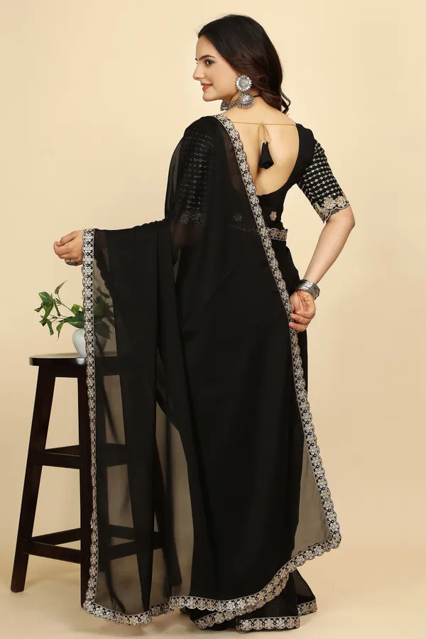 Black_Chiffon_Saree_With_Blouse_Piece_For_Women
