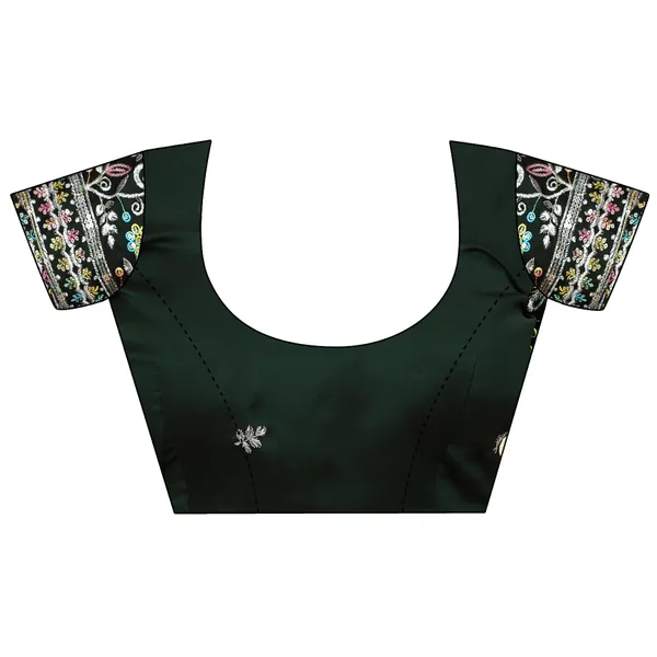 Green_Chiffon_Saree_With_Blouse_For_Women