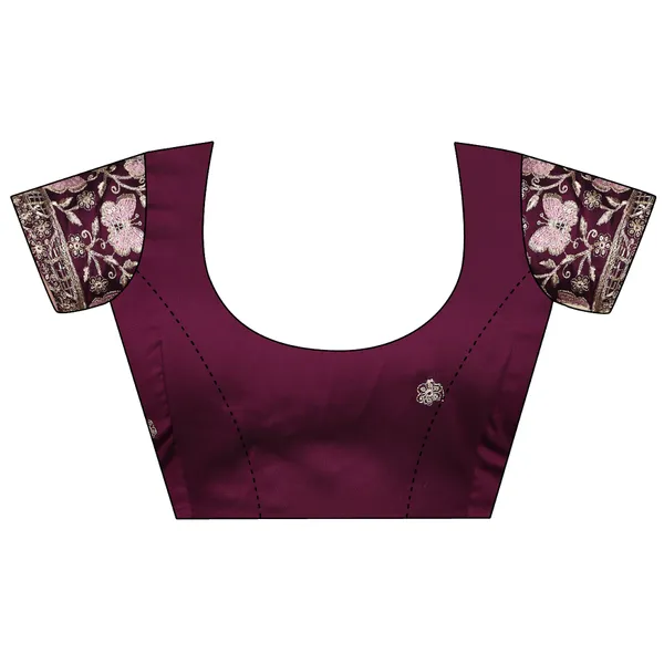 Purple_Chiffon_Saree_With_Blouse_For_Women