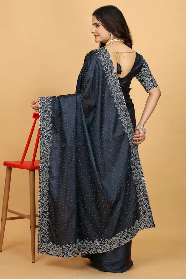 Navy_Blue_Silk_Saree_With_Blouse_Piece_For_Women