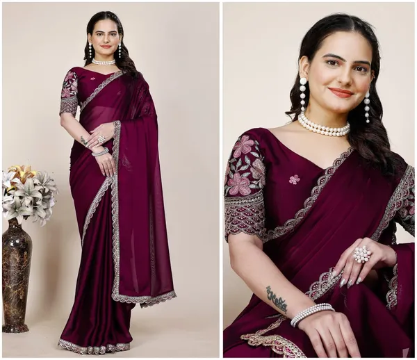 Purple_Premium_Chiffon_Saree_For_Women