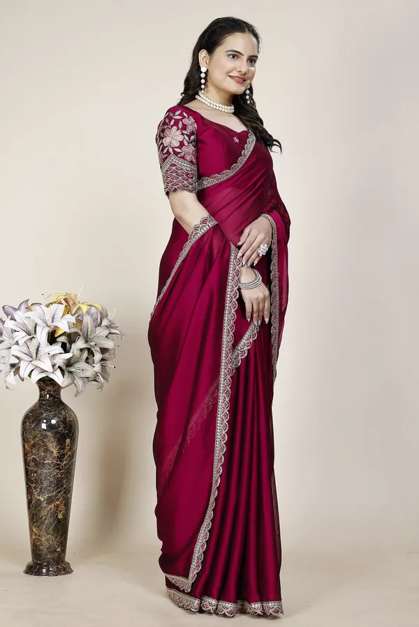 Pink_Premium_Chiffon_Saree_For_Women