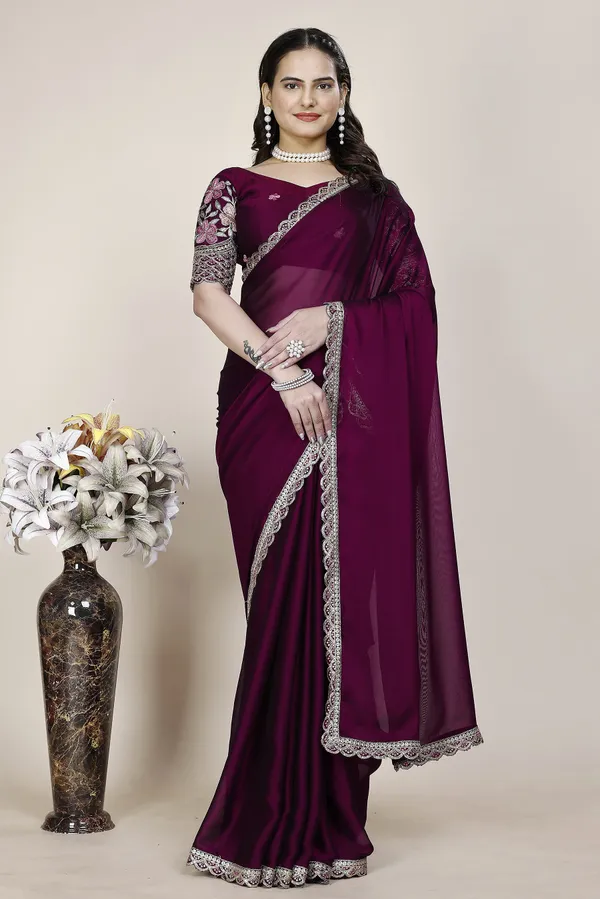 Purple_Premium_Chiffon_Saree_For_Women