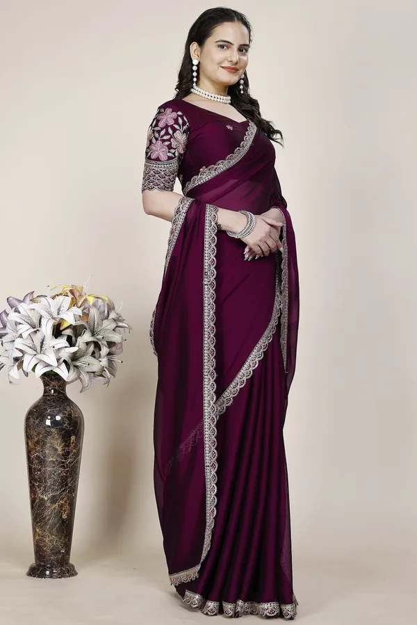 Purple_Premium_Chiffon_Saree_For_Women