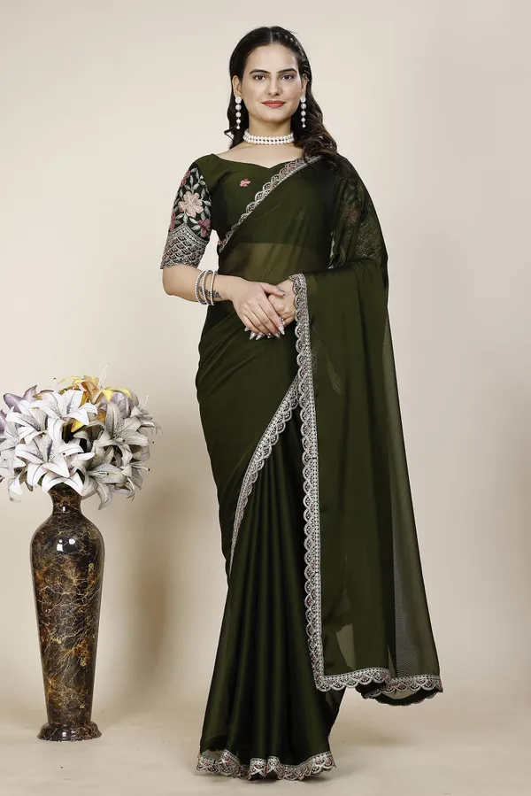Mehendi_Premium_Chiffon_Saree_For_Women
