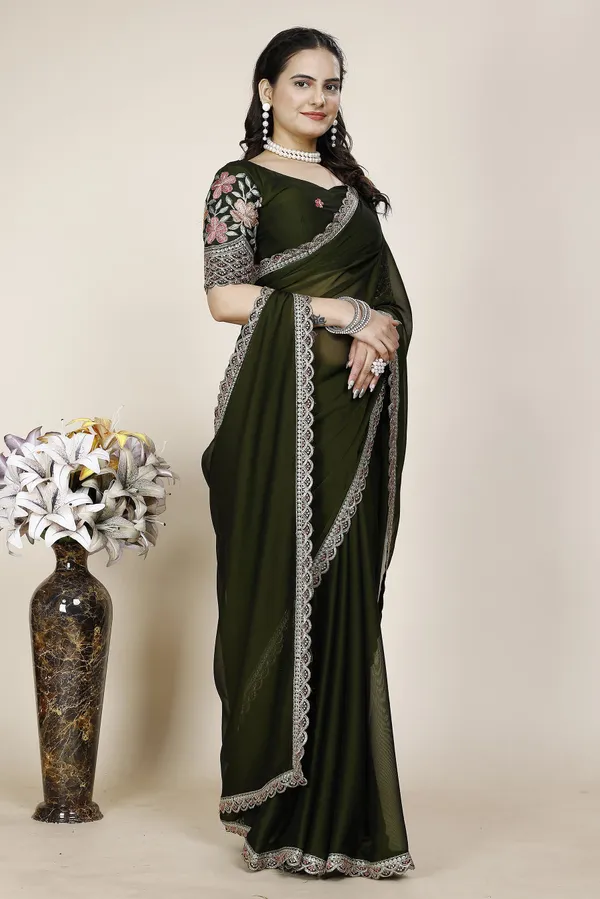 Mehendi_Premium_Chiffon_Saree_For_Women
