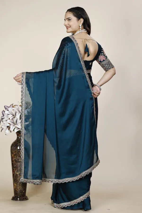 Blue_Premium_Chiffon_Saree_For_Women