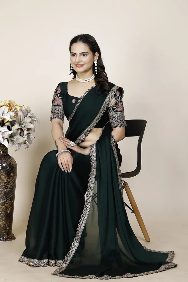 Green_Premium_Chiffon_Saree_For_Women