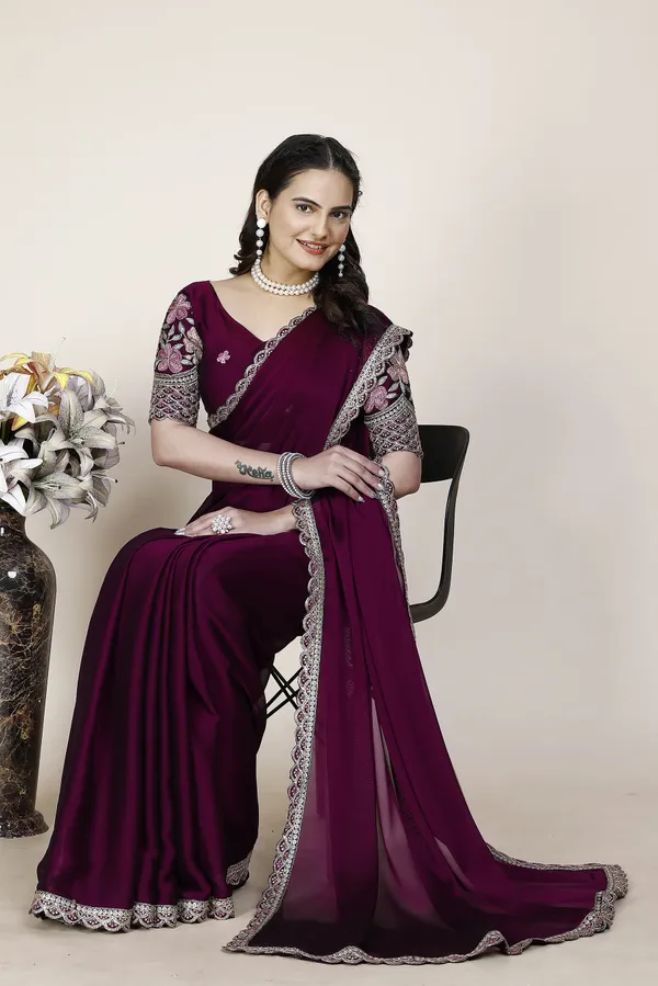 Purple_Premium_Chiffon_Saree_For_Women