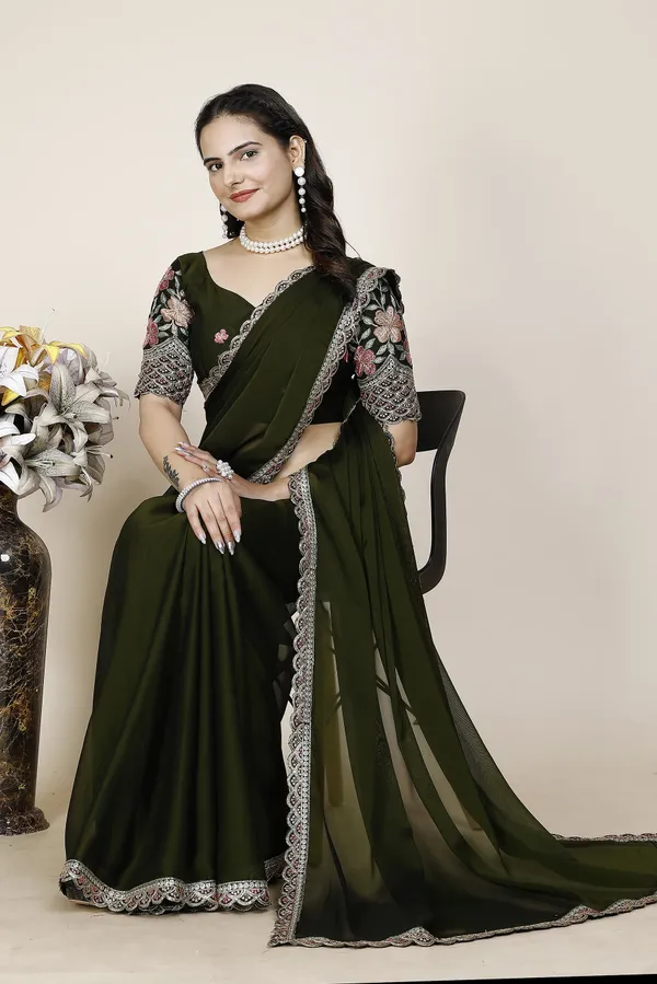 Mehendi_Premium_Chiffon_Saree_For_Women