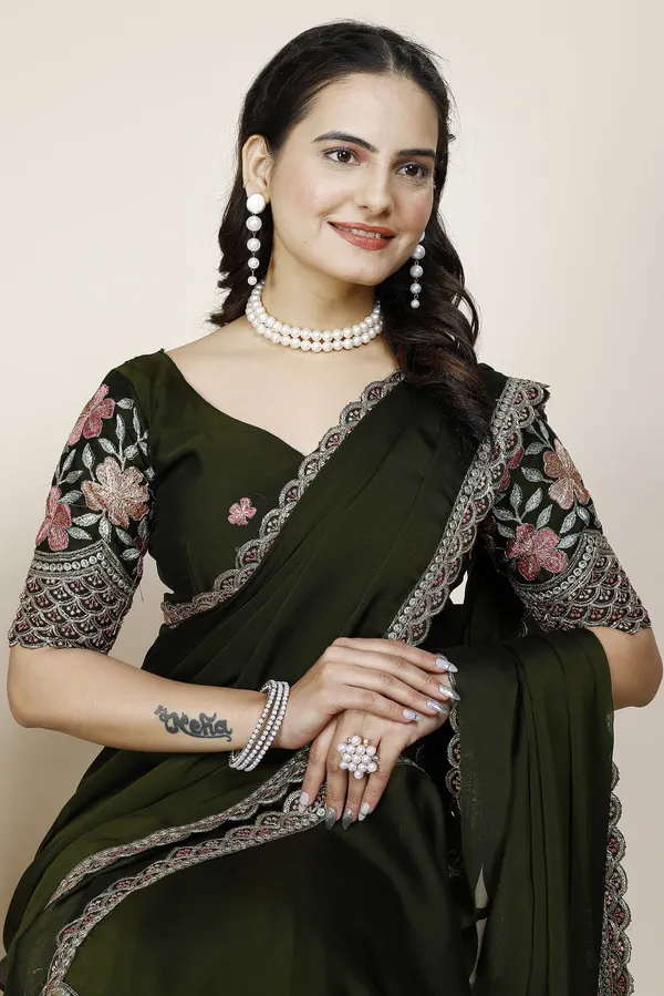 Mehendi_Premium_Chiffon_Saree_For_Women