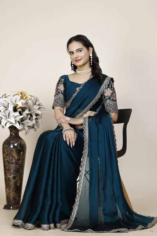 Blue_Premium_Chiffon_Saree_For_Women