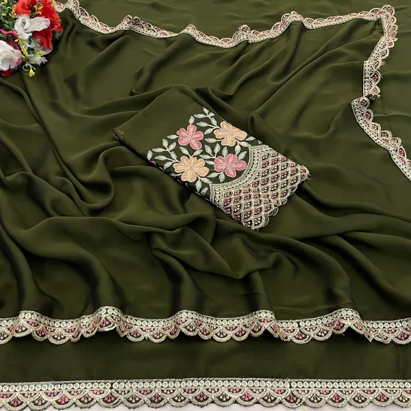 Mehendi_Premium_Chiffon_Saree_For_Women