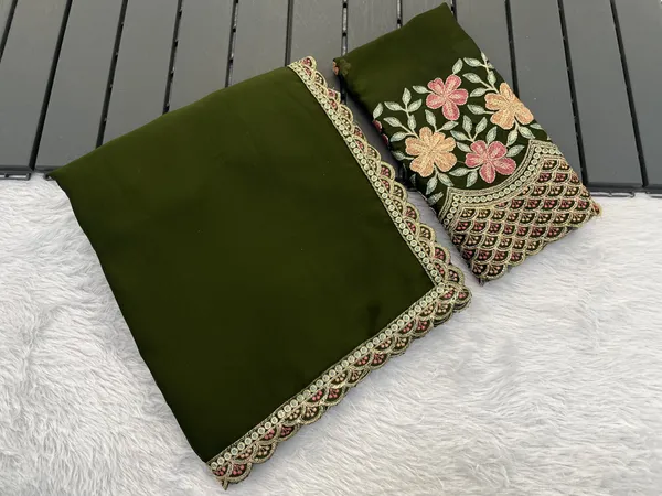 Mehendi_Premium_Chiffon_Saree_For_Women