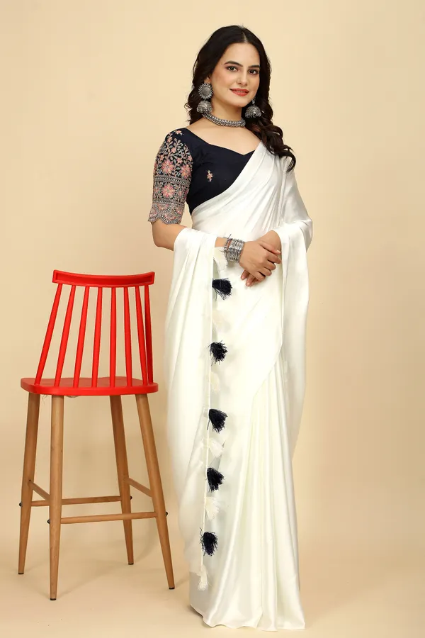 Black_Chiffon_Saree_With_Blouse_For_Women