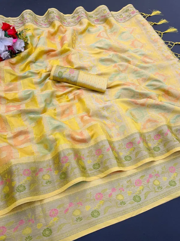Yellow_Premium_Banarasi_Silk_Saree_For_Women