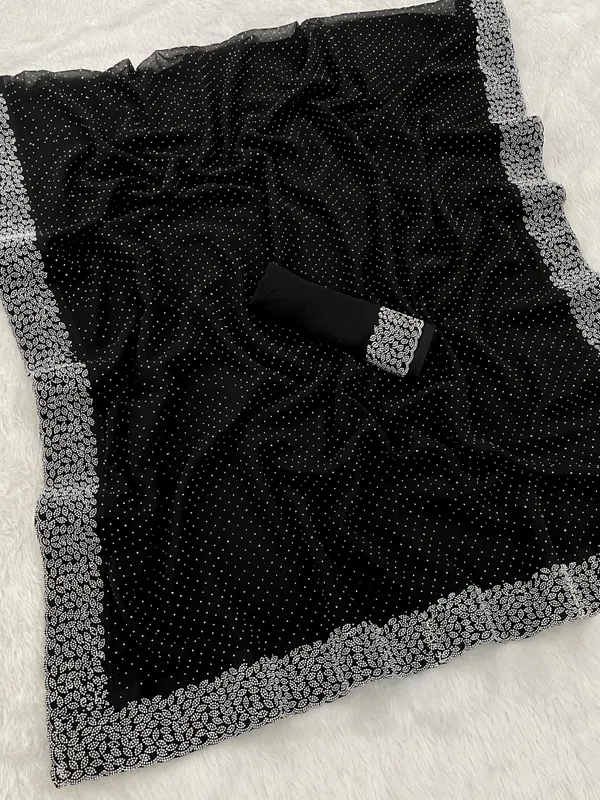 Black_Premium_Georgette_Saree_For_Women