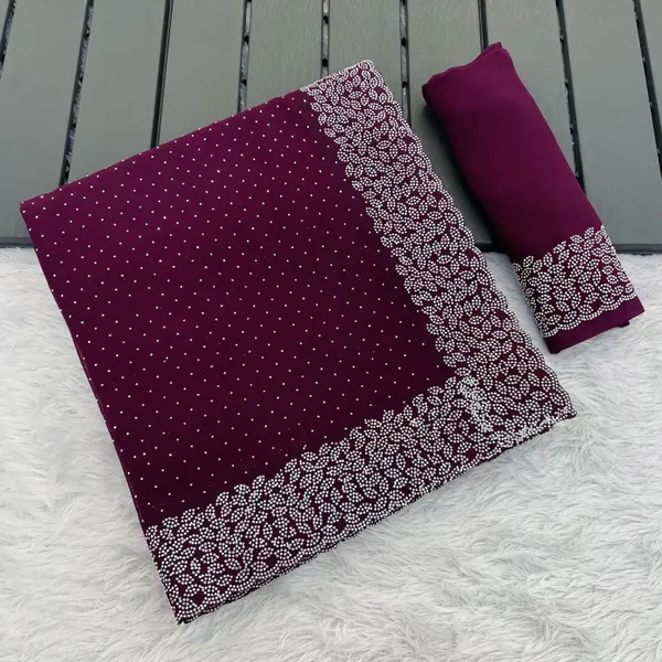 Purple_Premium_Georgette_Saree_For_Women