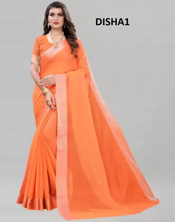 Peach_Premium_Chanderi_Cotton_Saree_For_Women
