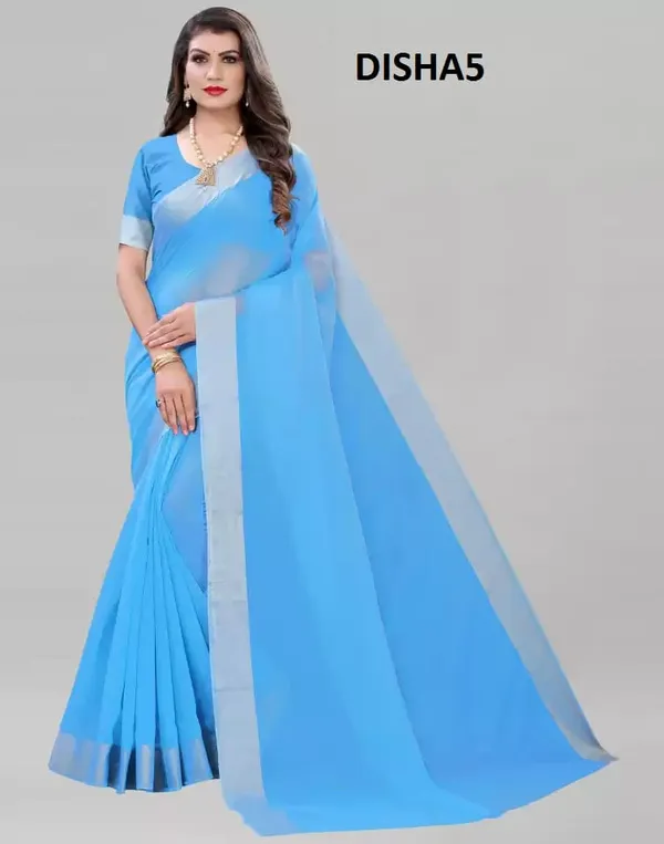 Aqua_Blue_Premium_Chanderi_Cotton_Saree_For_Women