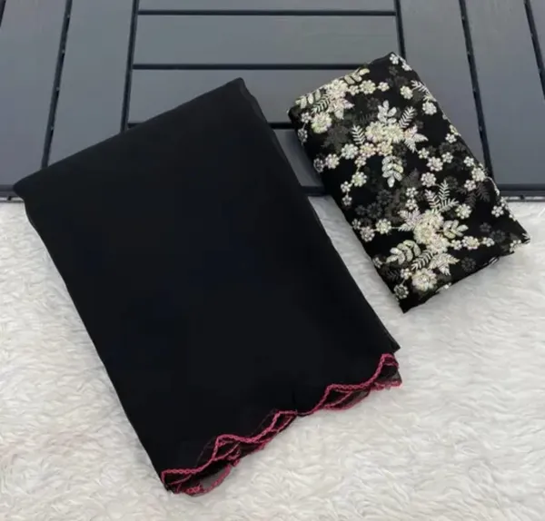 Black_Premium_Georgette_Saree_For_Women