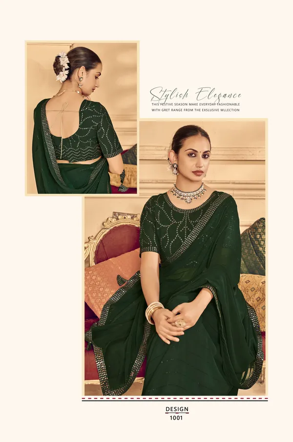 Green_Georgette_Traditional_Saree_For_Women